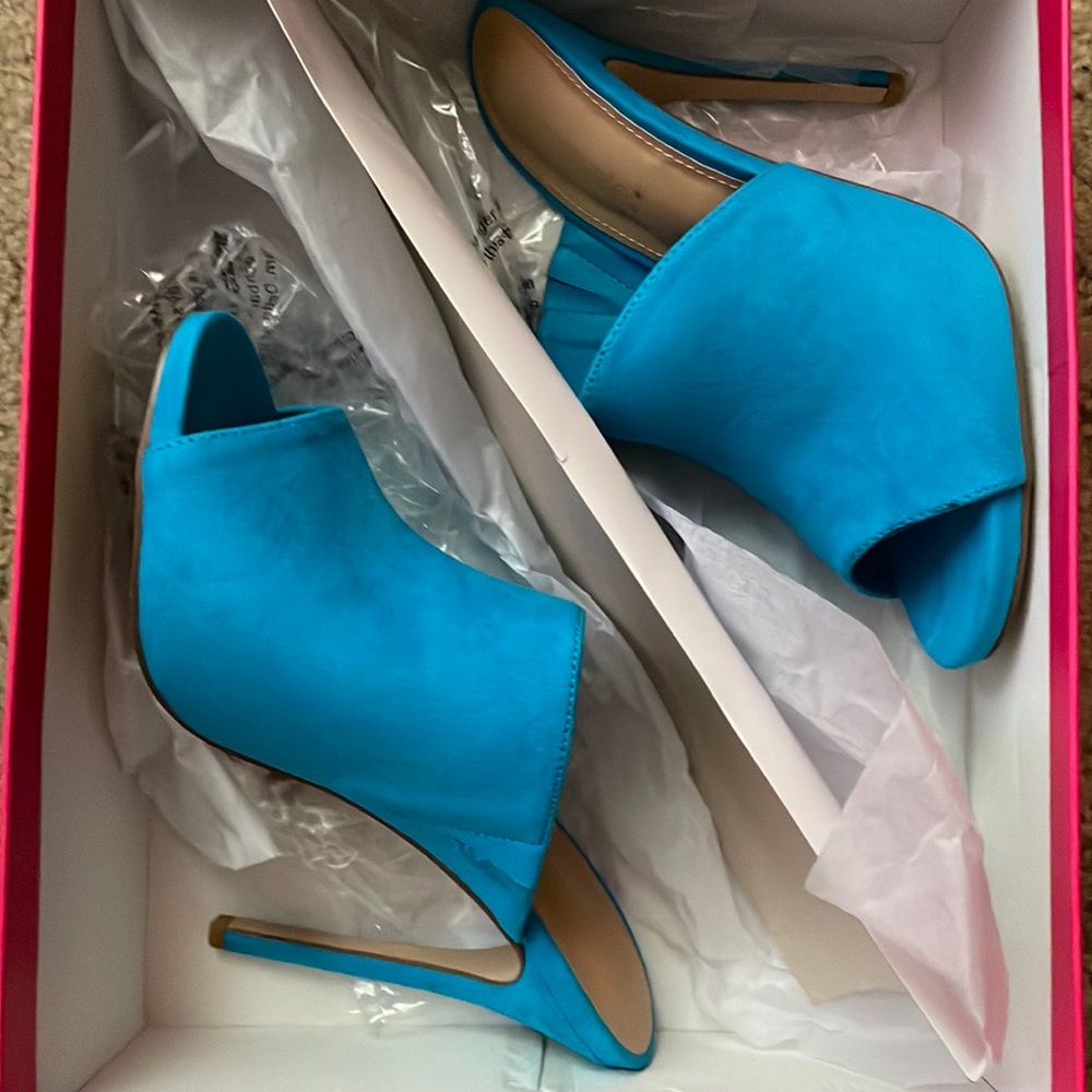 JF Turquoise Suede Sandal